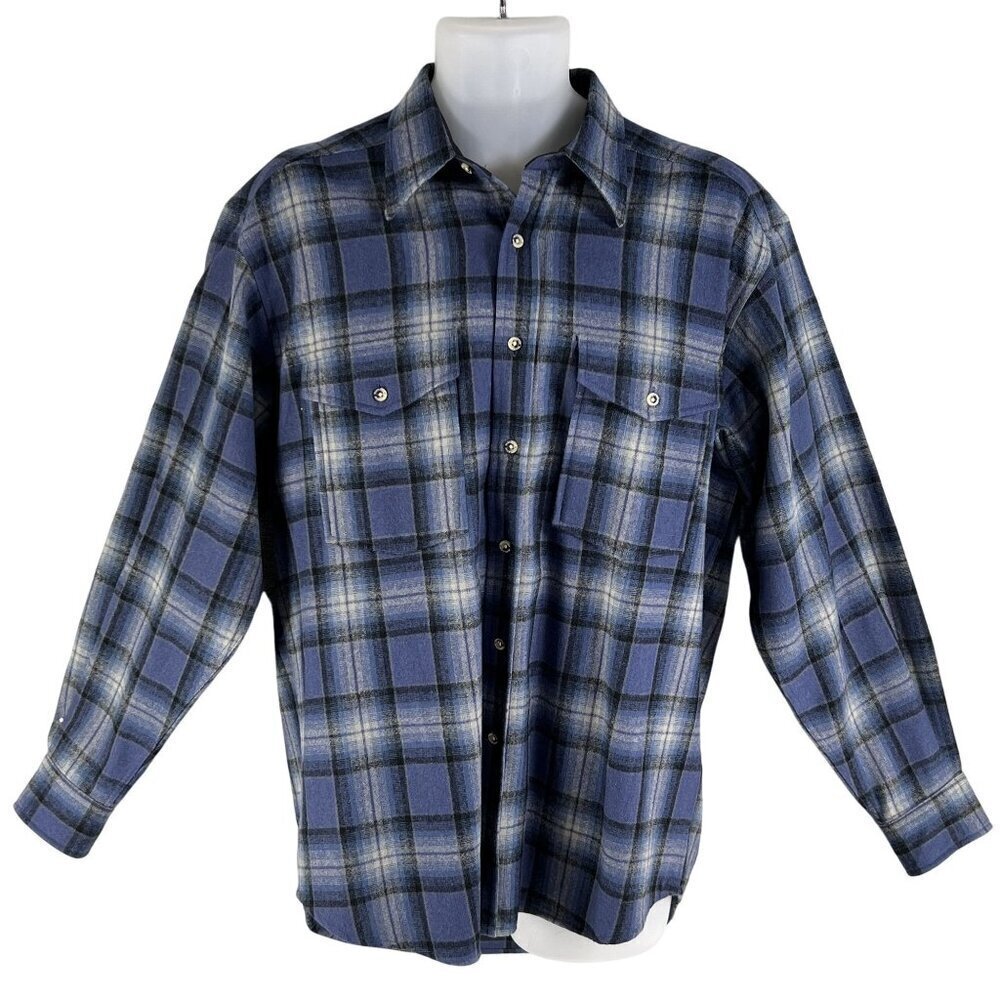 VTG Pendleton Men M 100% Wool Flannel Shacket Vintage Jacket Flannel Fully Lined